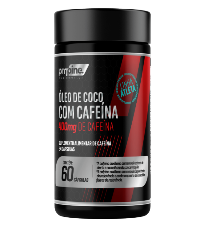 ÓLEO DE COCO E CAFEÍNA 1450mg 60caps (400mg de CAFEÍNA)