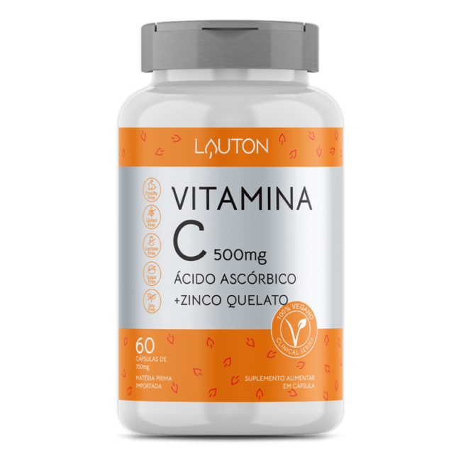 VITAMINA C + ZINCO QUELATO 500mg 60 COMPRIMIDOS (1 AO DIA) LAUTON