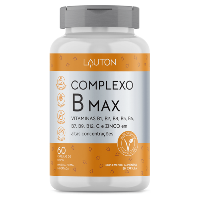 COMPLEXO B MAX 60 caps (1 ao dia) LAUTON