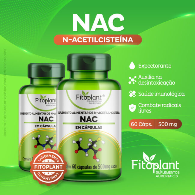 NAC 500mg 60 caps (N-ACETILCISTEÍNA)