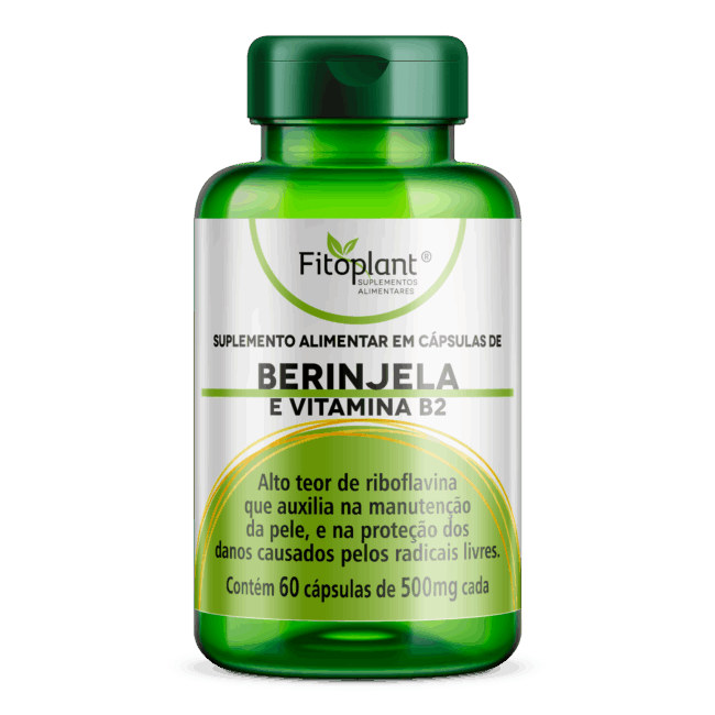 BERINJELA 600 mg 60 CAPS (COM VITAMINA B2)  FITOPLANT