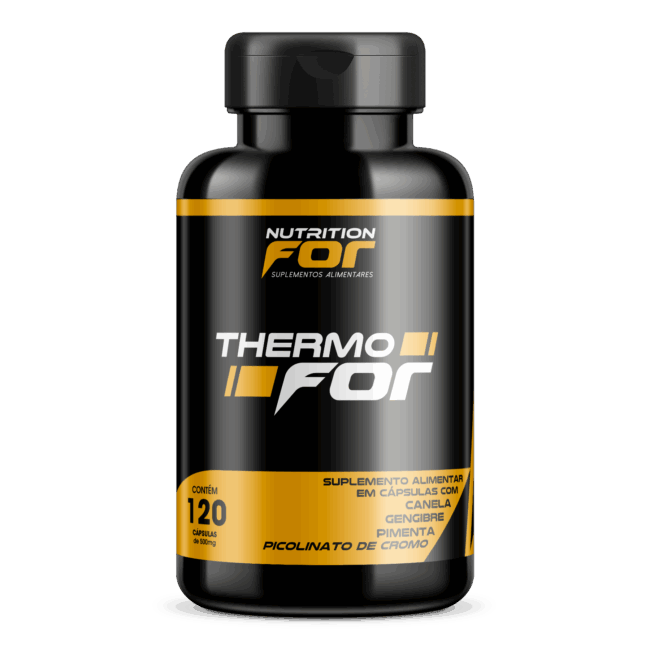 THERMO FOR 600mg 120caps (CANELA,GENGIBRE,PIMENTA,PICOLINATO DE CROMO)
