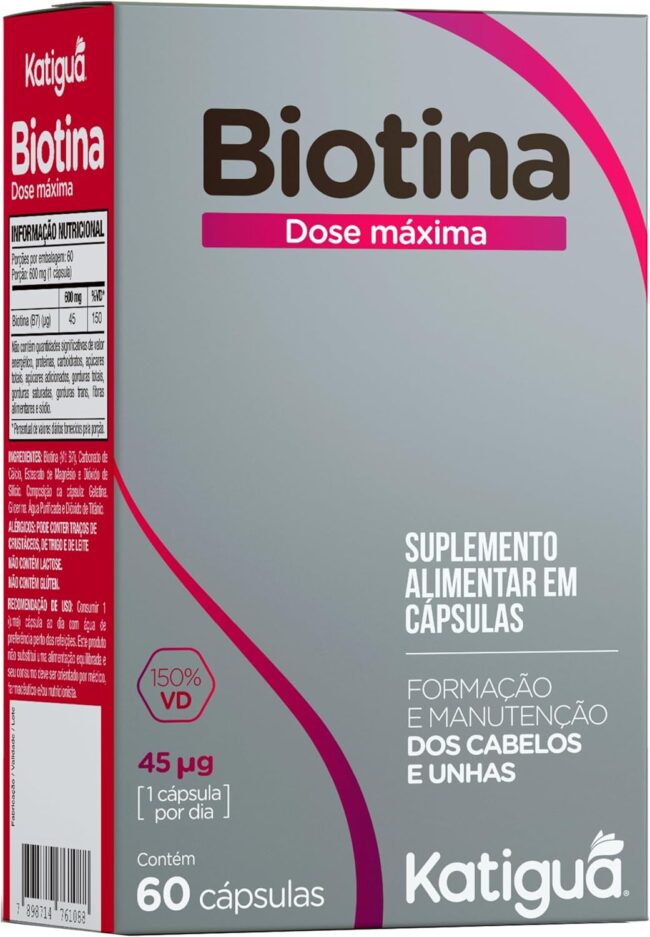BIOTINA DOSE MAX 500MG 60CAPS KATIGUA
