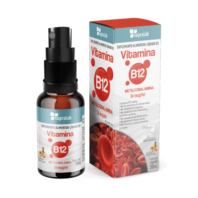 VITAMINA B12 SUBLINGUAL SPRAY SABOR TUTTI FRUTI 30ml