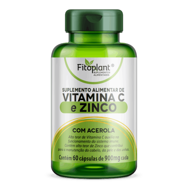 VITAMINA C E ZINCO 900mg 60caps  FITOPLANT
